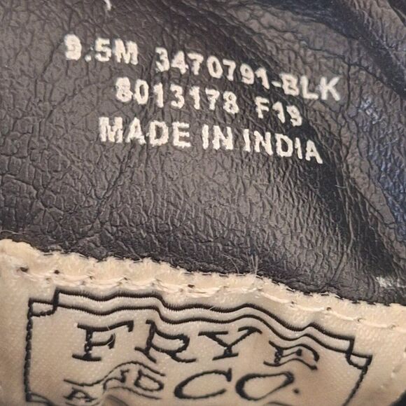 Frye and Co Black Leather Sneakers Sz 9.5 - Picture 10 of 10